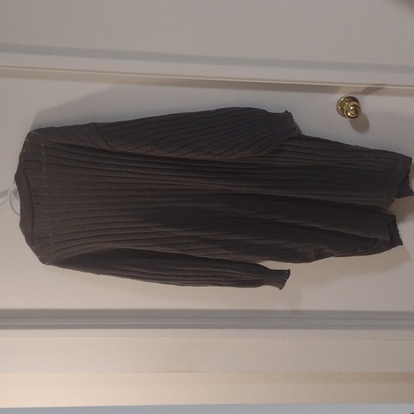 Long Grey Open Cardigan With Pockets - Picture 6 of 6